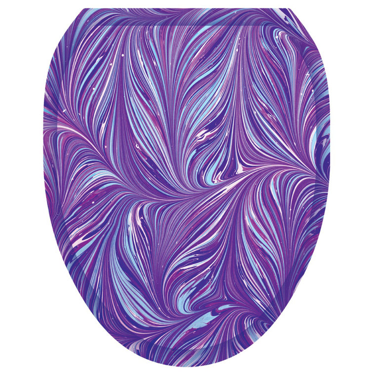 Toilet Tattoos Classic Purple Plumes Toilet Seat Decal & Reviews Wayfair